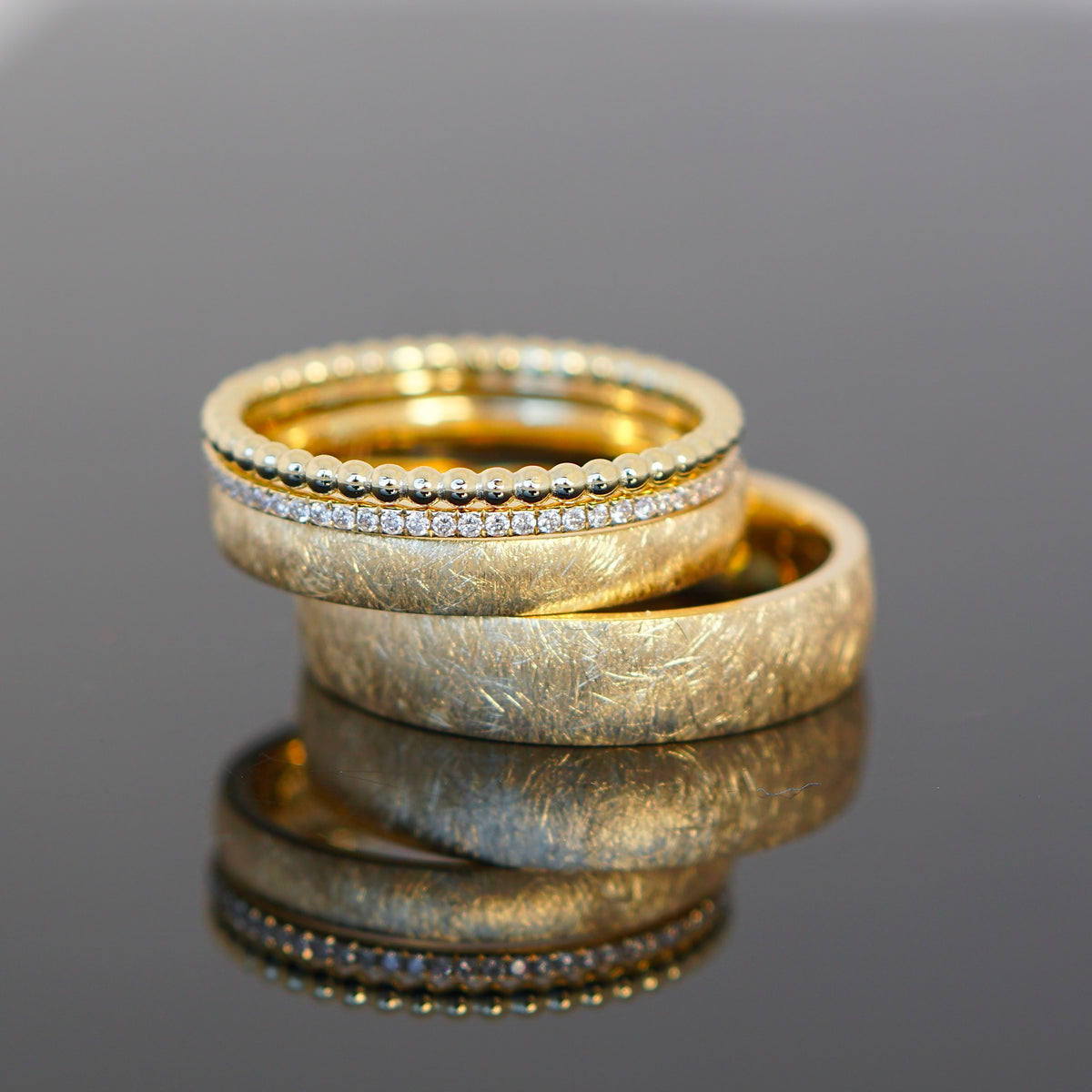 Eheringe FROZEN GOLD Kombination