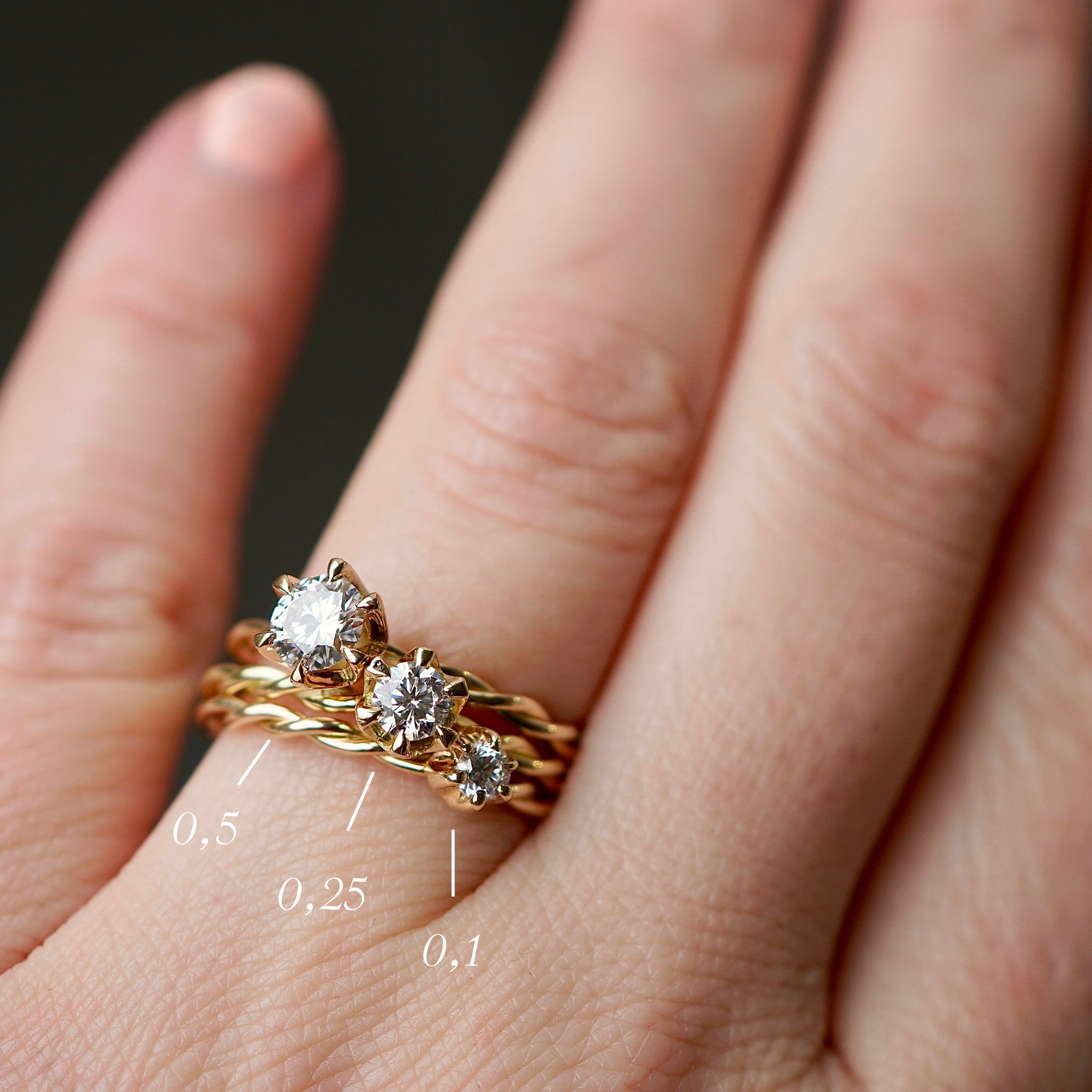Kordelring KRÖNCHEN 0,50 Ct.