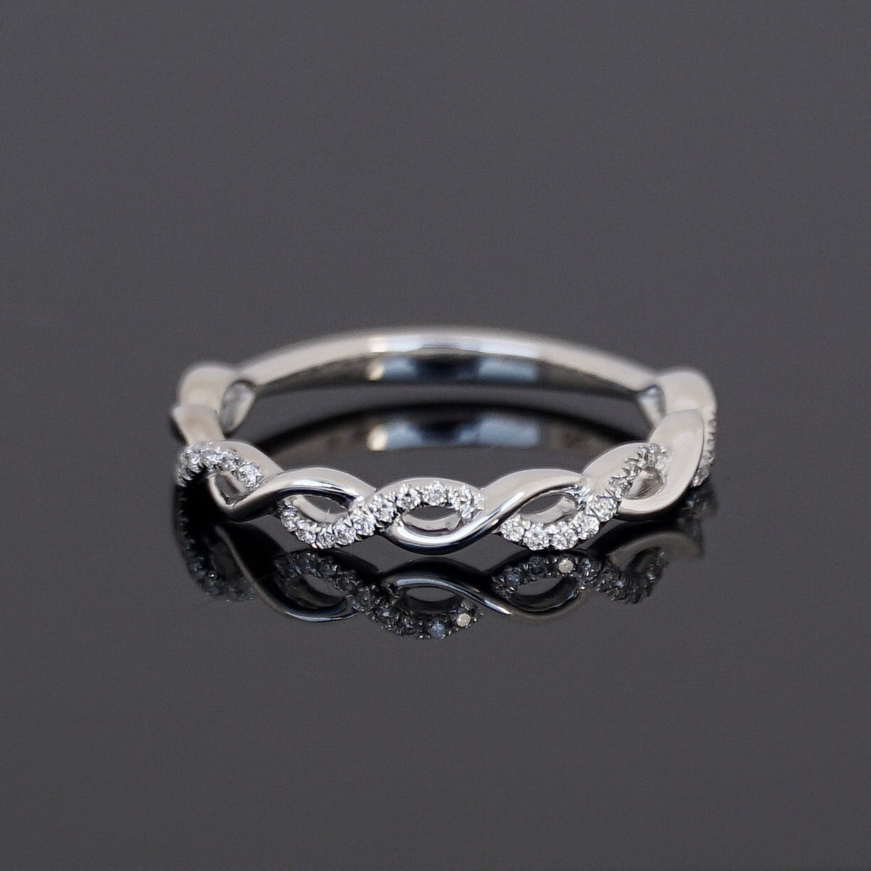 Flechtring / 52 / 585/- Weißgold