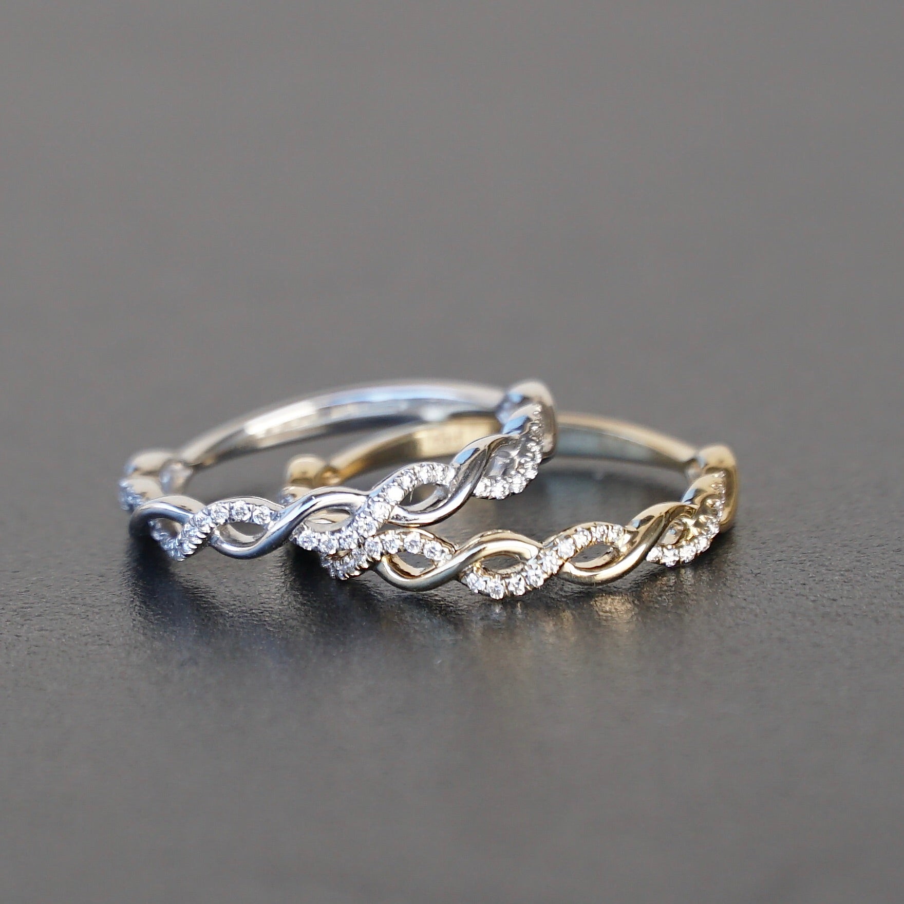 Flechtring / 52 / 585/- Weißgold