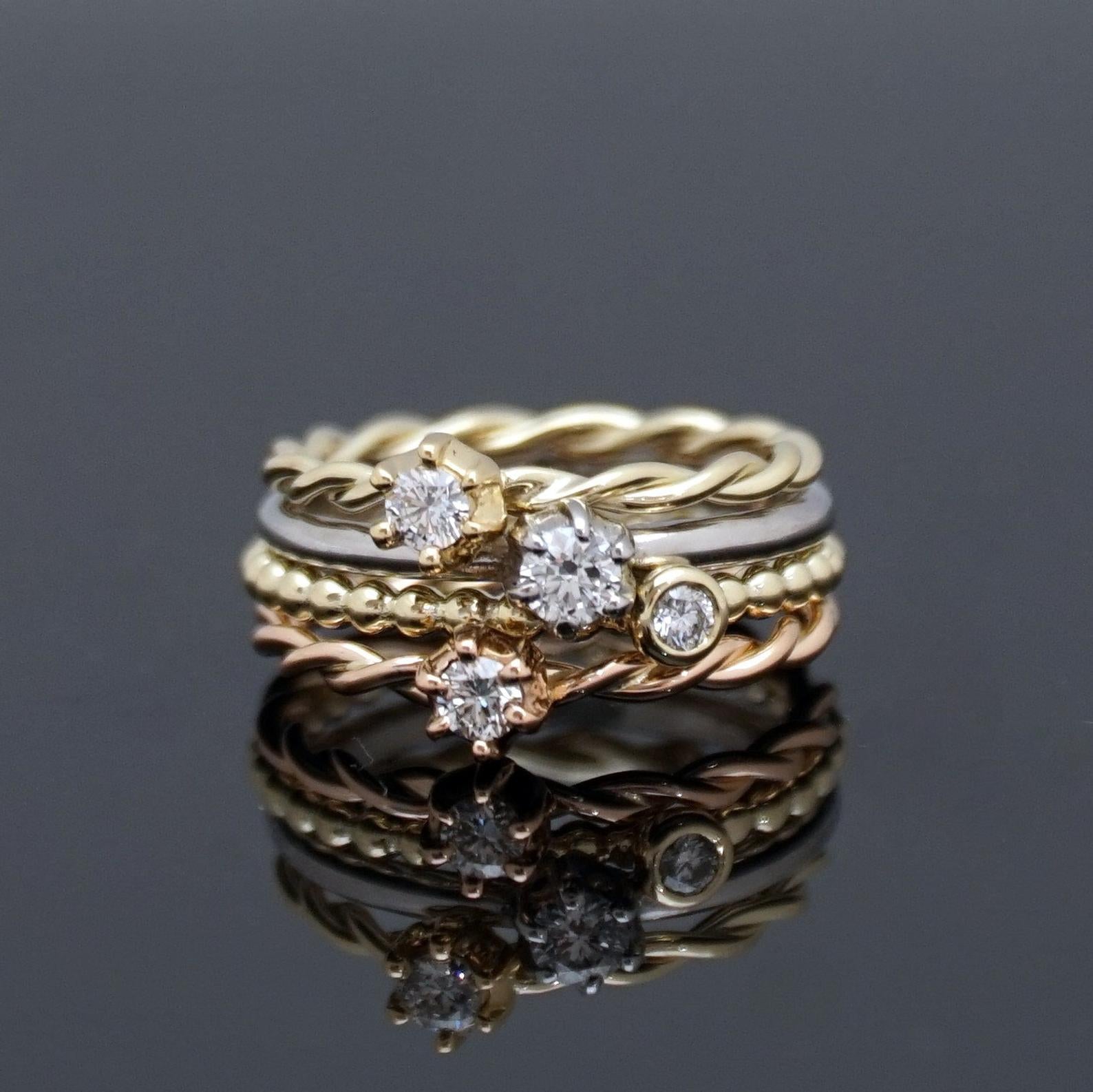 Kordelring KRÖNCHEN 0,10 Ct.