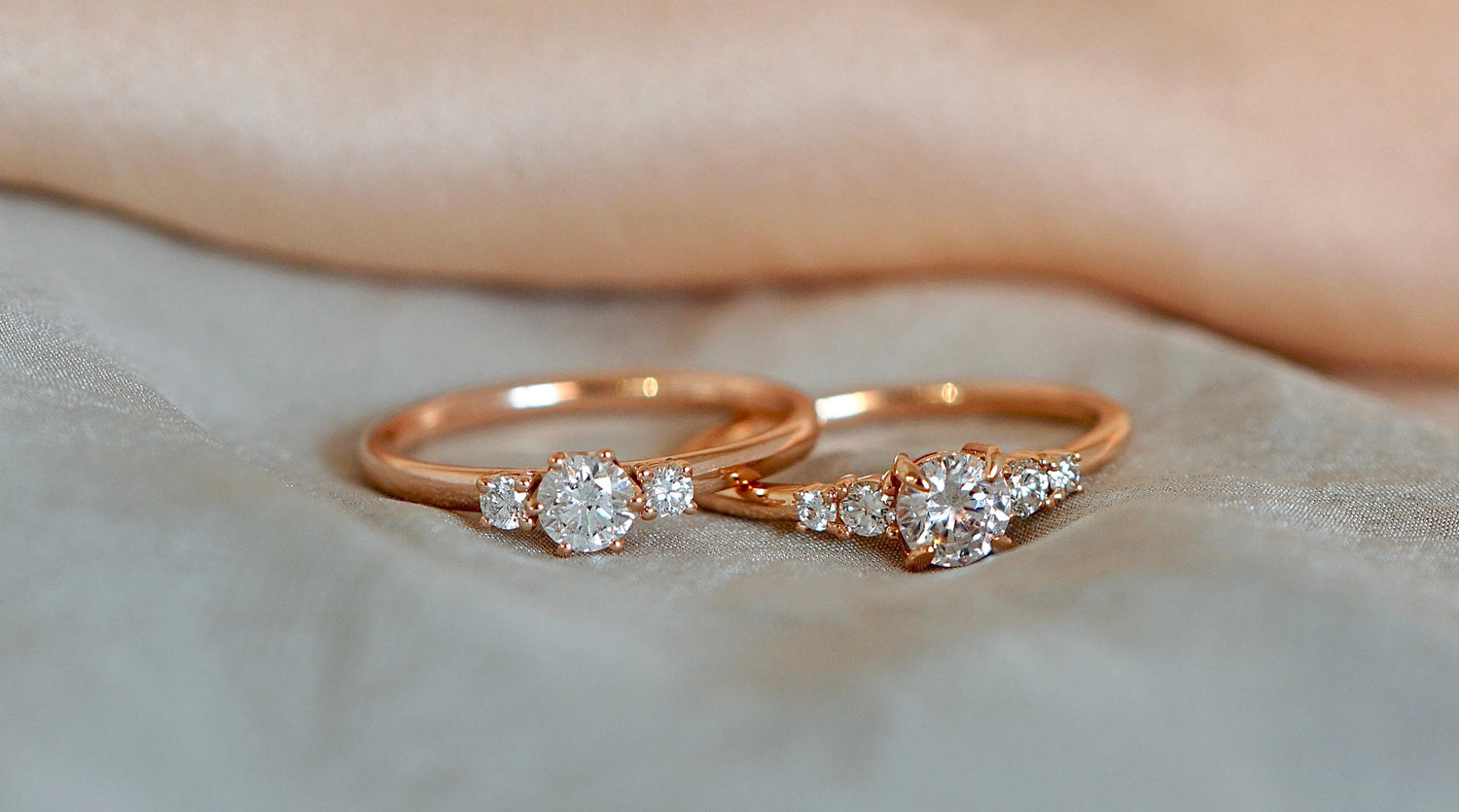 Romantische Diamantringe