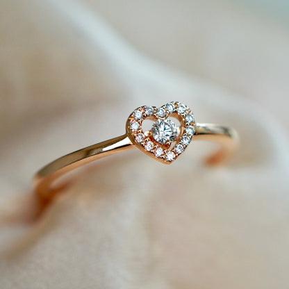 Ring HERZ 585/- Rotgold