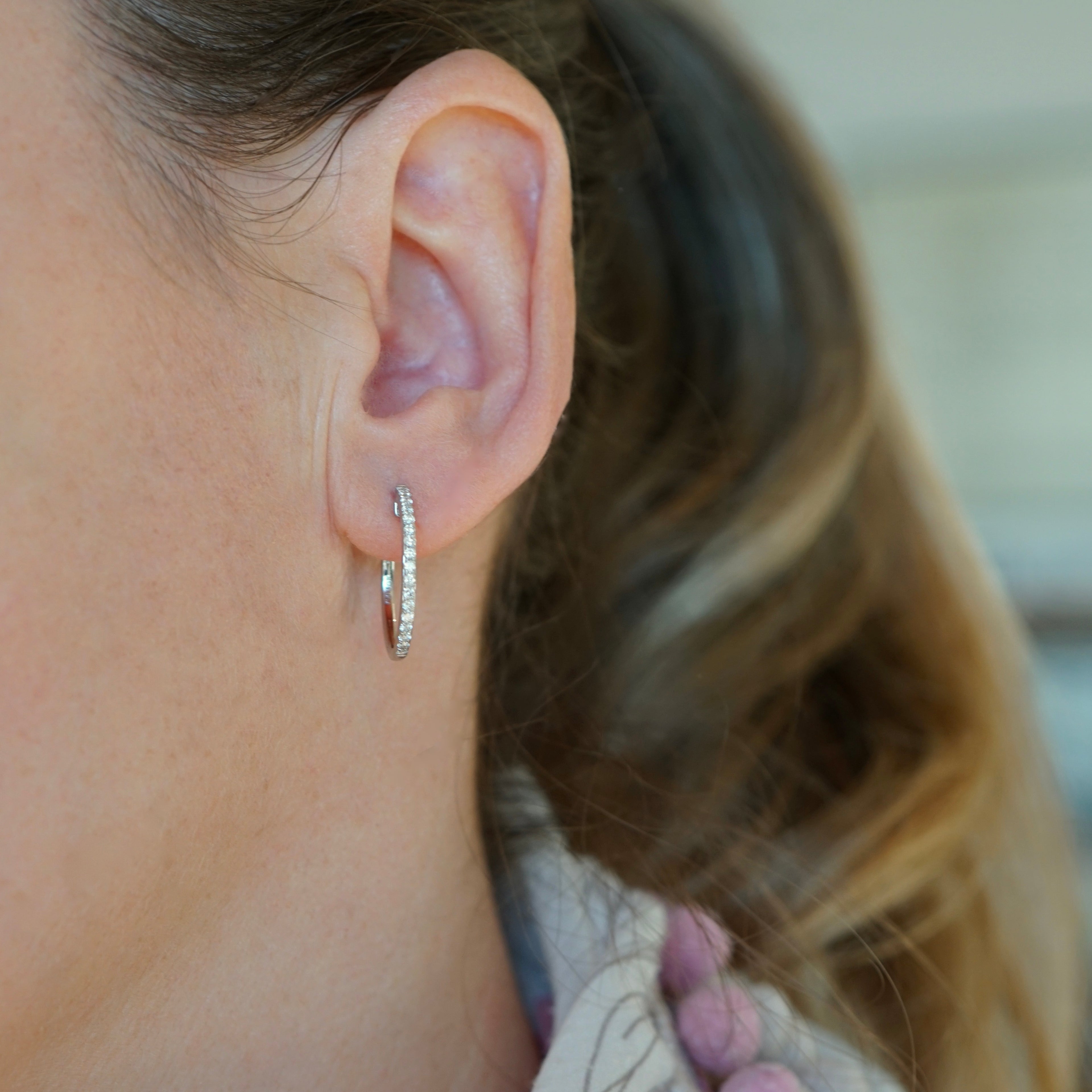 Creolen DIAMANTEN 750/- Weißgold