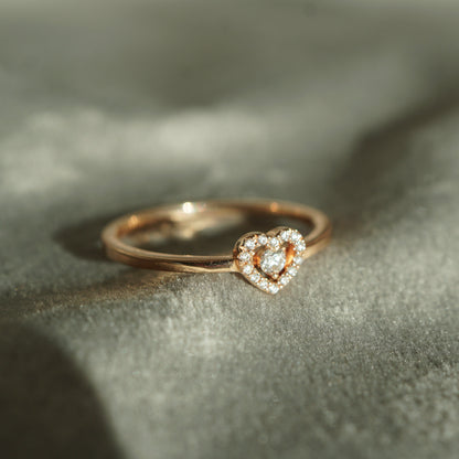 Ring HERZ 585/- Rotgold