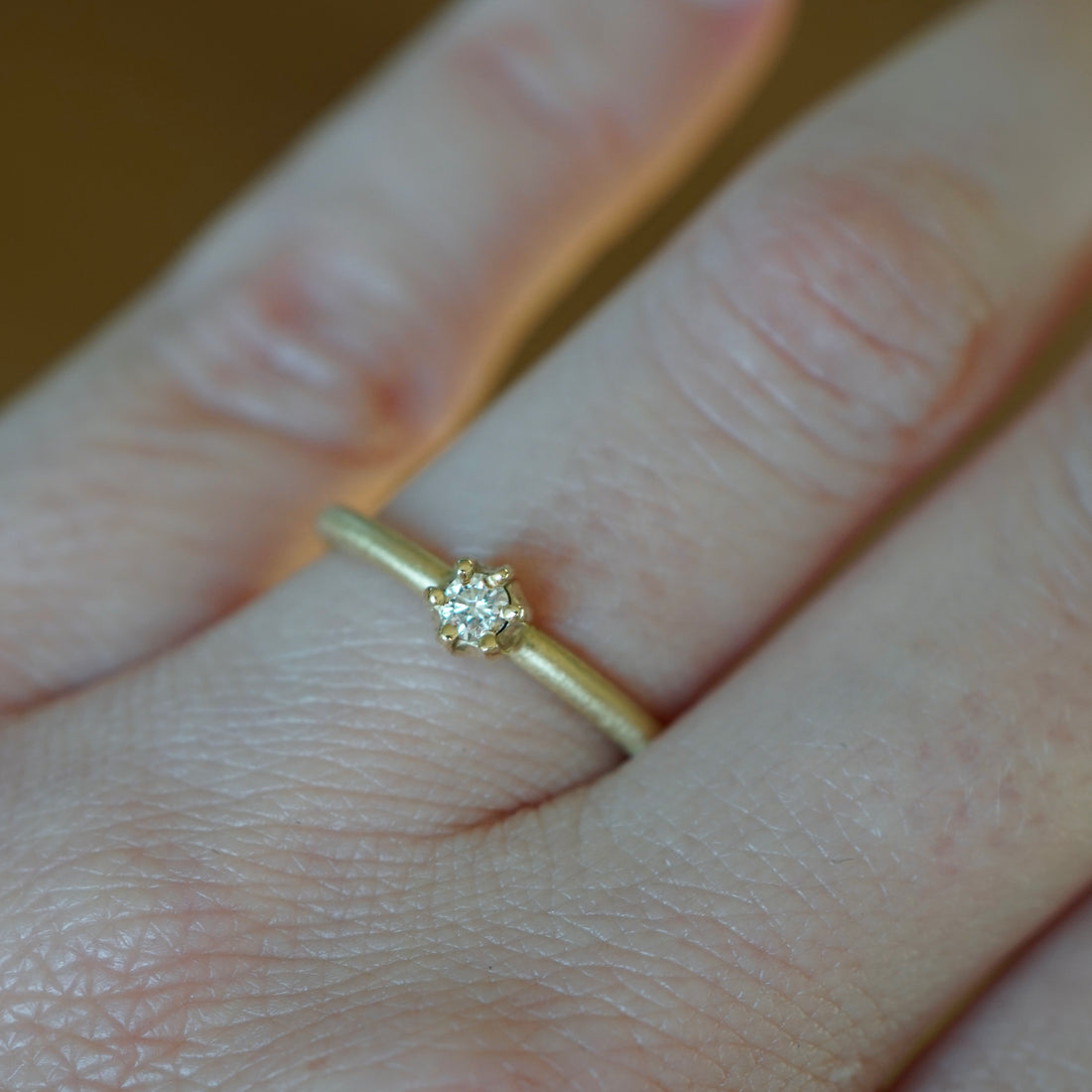 Ring DIA 0,10 Ct. 750/- Gelbgold