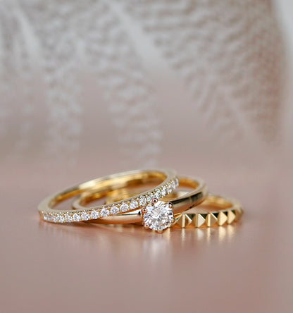 Ring CLASSIC 1,3 mm, halb / 54 / 585 Gelbgold