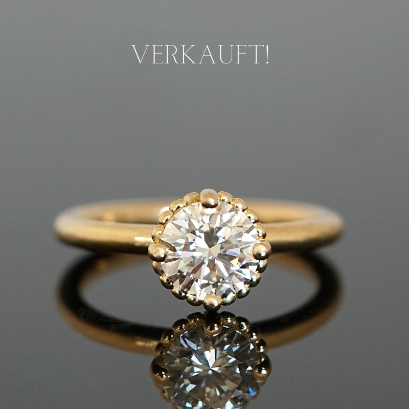 Ein Karat Diamant Ring Vintage, Gold