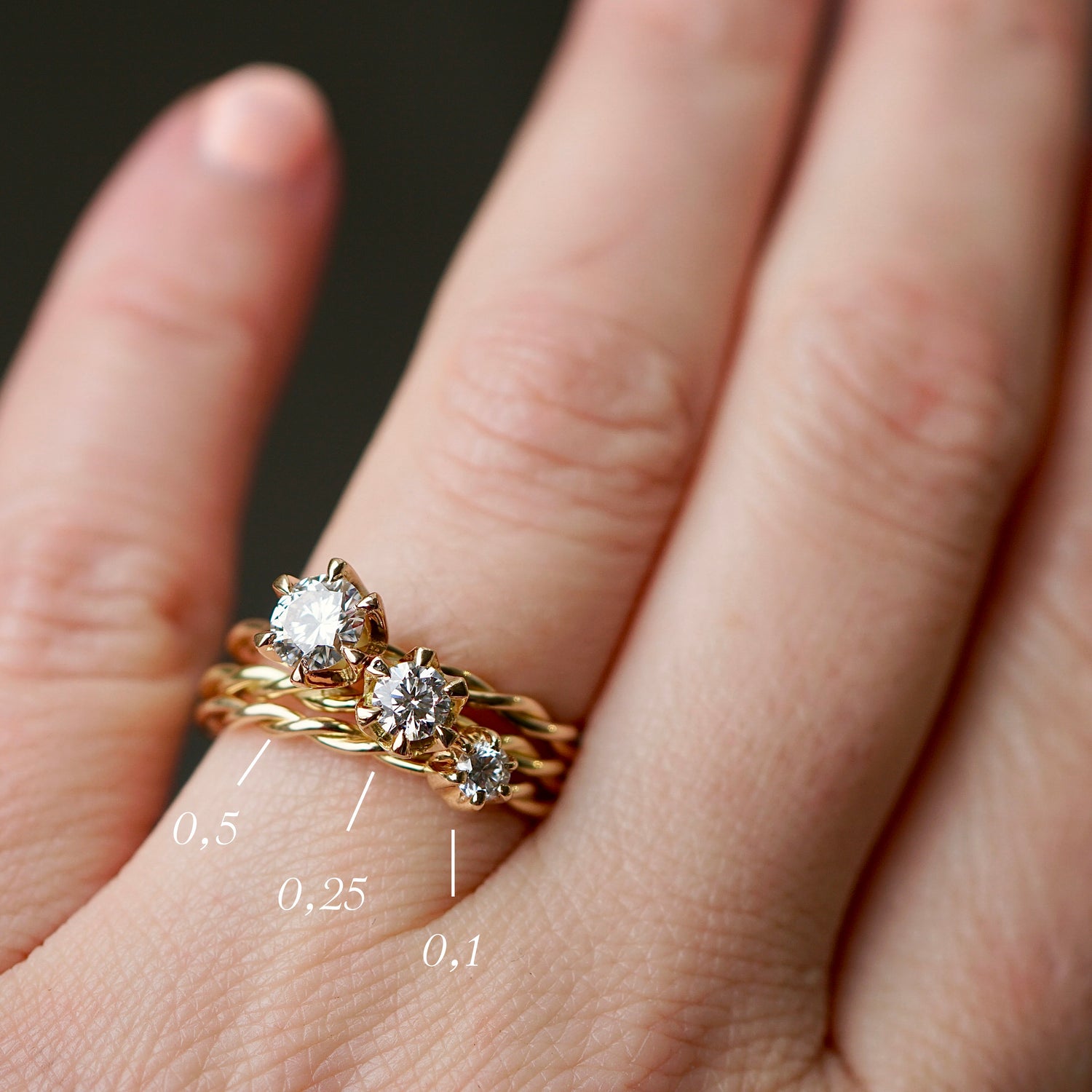 Kordelring KRÖNCHEN 0,50 Ct.