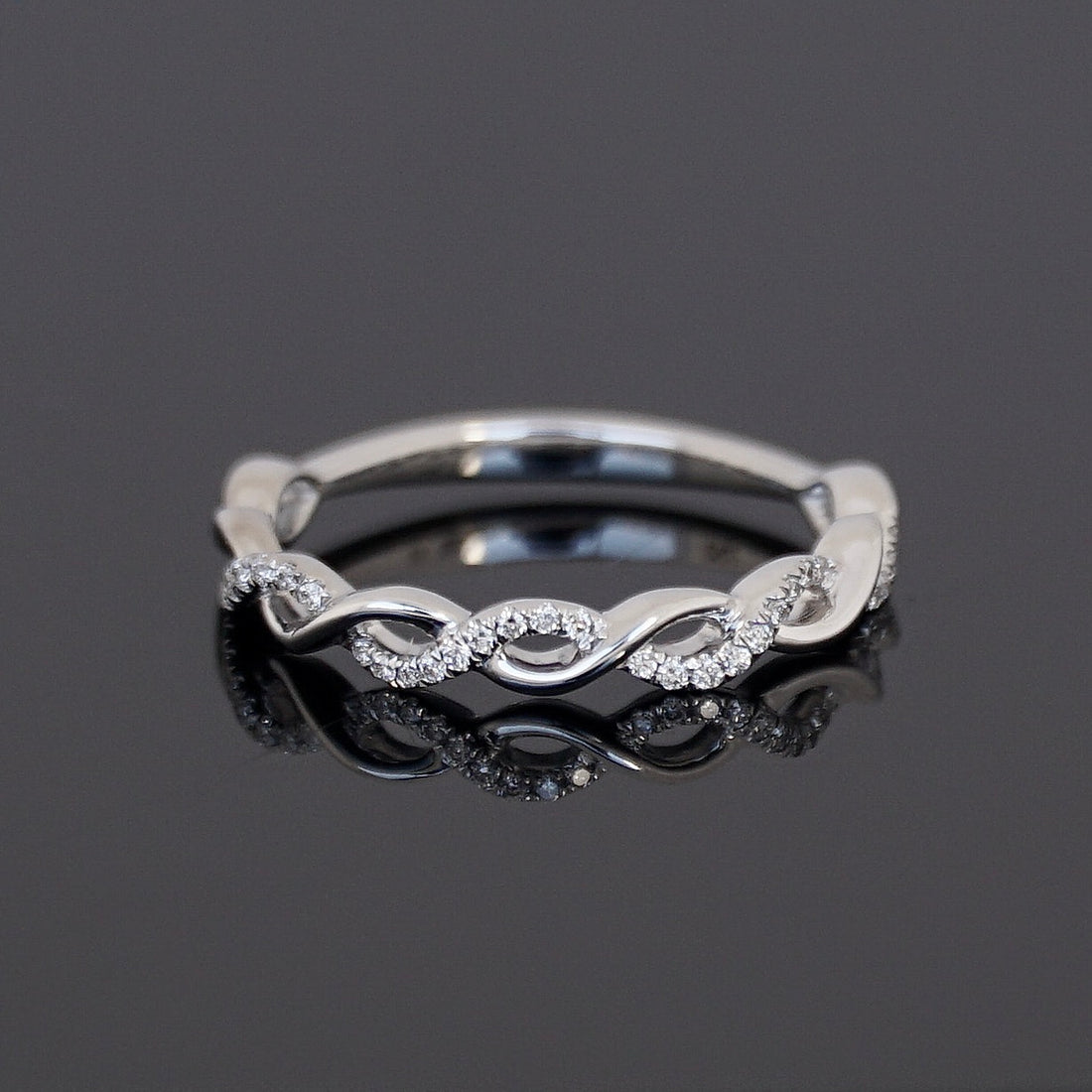 Flechtring / 52 / 585/- Weißgold