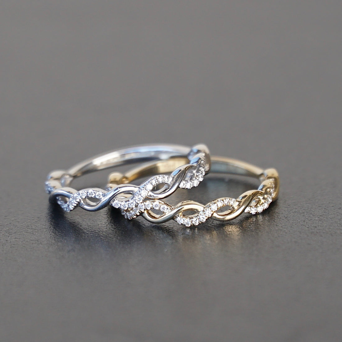 Flechtring / 52 / 585/- Weißgold