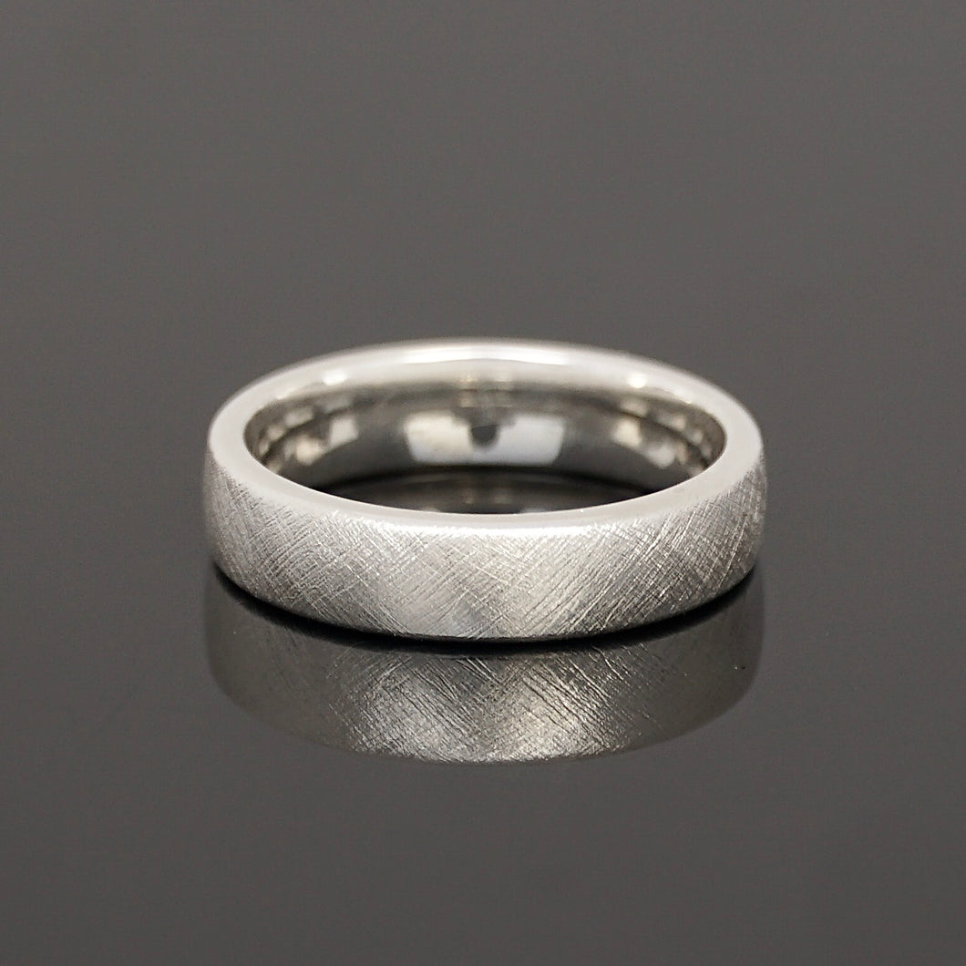 Vintage Herrenring zur Hochzeit, Ehering aus Platin für den Mann.