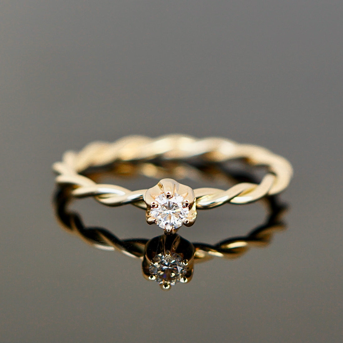 Kordelring KRÖNCHEN 0,10 Ct.