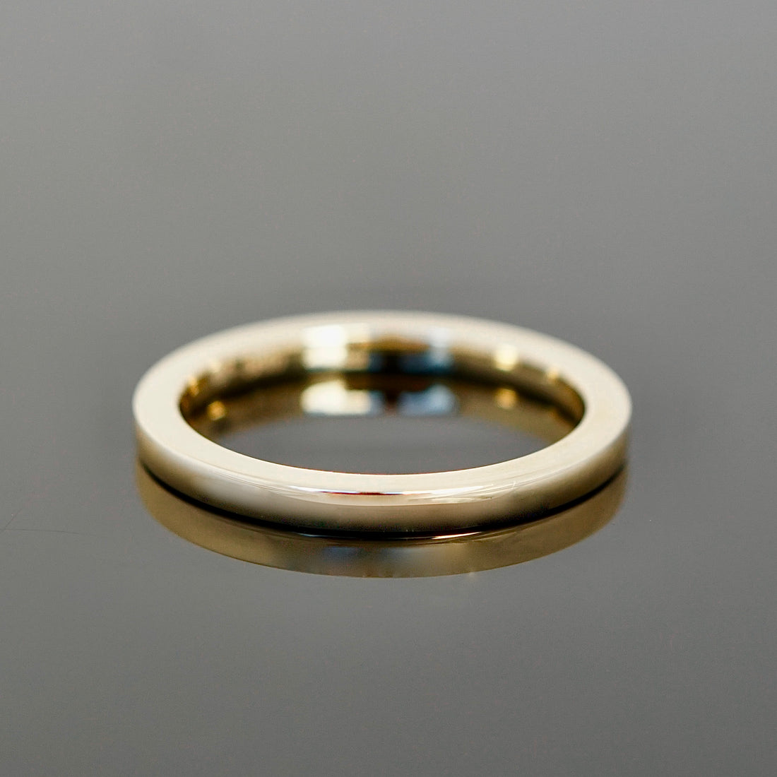 polierter Ring für Kombinationen Ringe aus Gold, Stapelring schlicht
