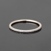 zarter Memoryring mit Diamanten, voll besetzt, Vorsteckring