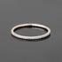 zarter Memoryring mit Diamanten, voll besetzt, Vorsteckring