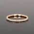 zarter Memoryring mit Diamanten, voll besetzt, Vorsteckring 