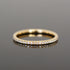 zarter Memoryring mit Diamanten, halb besetzt, Vorsteckring 