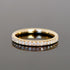 Memoryring mit Diamanten, halb besetzt, Vorsteckring, spezielle Fassart 