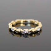 Vorsteckring mit Tropfen und Diamanten 