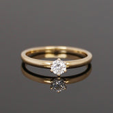 klassischer Verlobungsring mit Mittelstein 0,25 Ct. , Solitärring