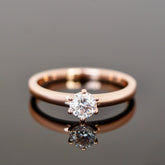 klassischer Verlobungsring mit Mittelstein 0,40 Ct. , Solitärring