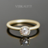 geschmiedeter Ring für Antrag von Mein Lieblingsring mit Salt & Pepper Diamanten Rosenschliff 